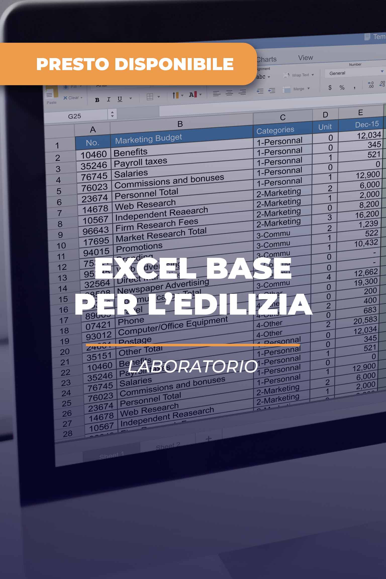 Excel Base per l'edilizia